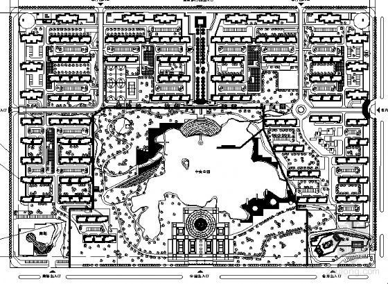 住宅区规划总平面图资料下载-某65.8公顷住宅小区规划总平面图