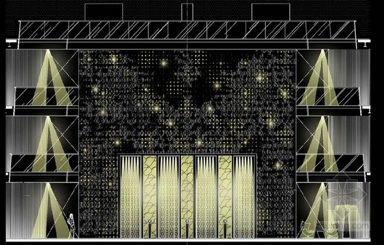 [广东]豪华大气5星级酒店概念设计方案含效果图-[广东]豪华大气5星级酒店概念设计立面图 