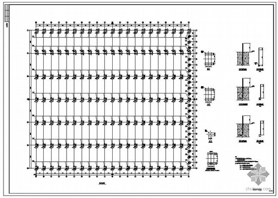 桁架与桁架连接大样资料下载-北京某科技园厂房结构图