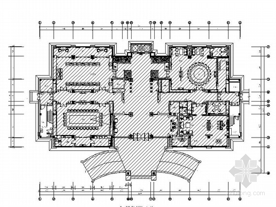 古典宾馆酒店设计施工图资料下载-[江苏]新古典主义风格酒店贵宾楼室内装修CAD施工图（含效果）