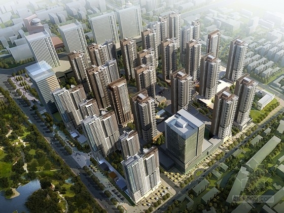 销售中心建筑方案资料下载-[河北]33层现代风格住宅区及销售中心规划设计方案文本（精品图纸）