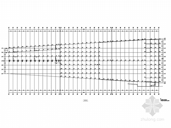 [北京]框剪结构主体与钢管桁架结构屋架四季室内滑雪场结构施工图（含建施）-柱布置图