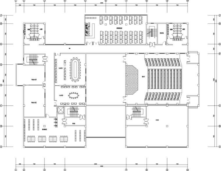 高校校园文化建设设计方案资料下载-[湖南]高校四层图书馆设计方案文本