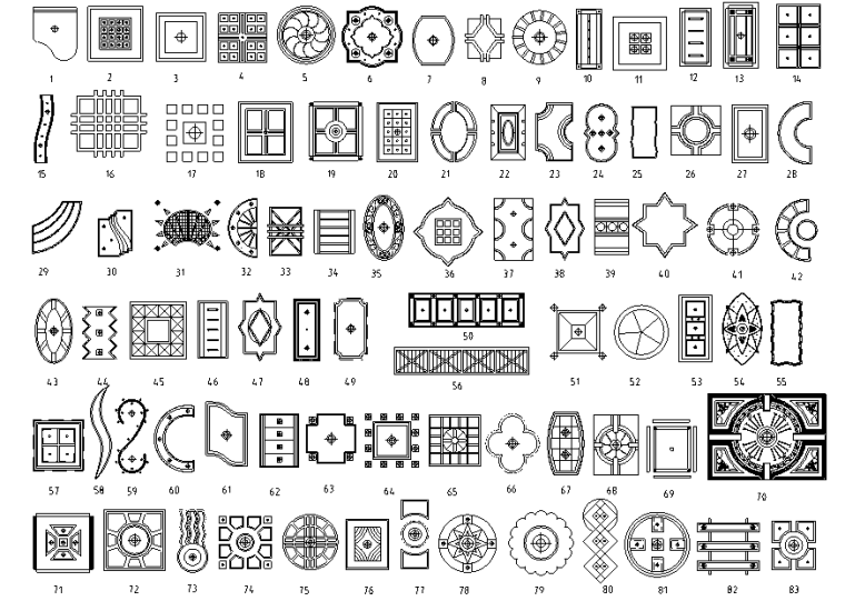 天花吊顶cad资料下载-顶棚装饰、标准天花大样图集