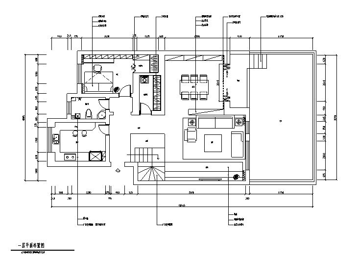 别墅客厅和效果图资料下载-现代简约风别墅设计施工图（附效果图）