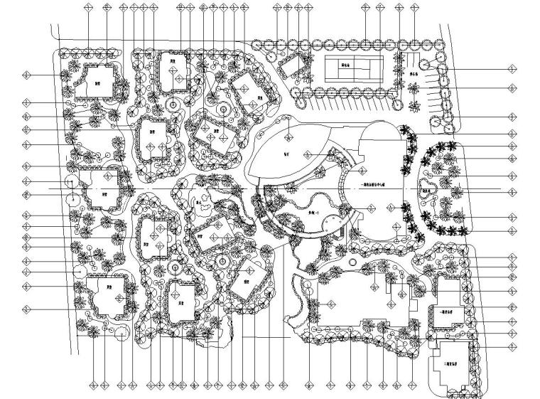 [海南]三亚市海航度假中心景观施工图（夏威夷dgh设计公司）-种植平面图