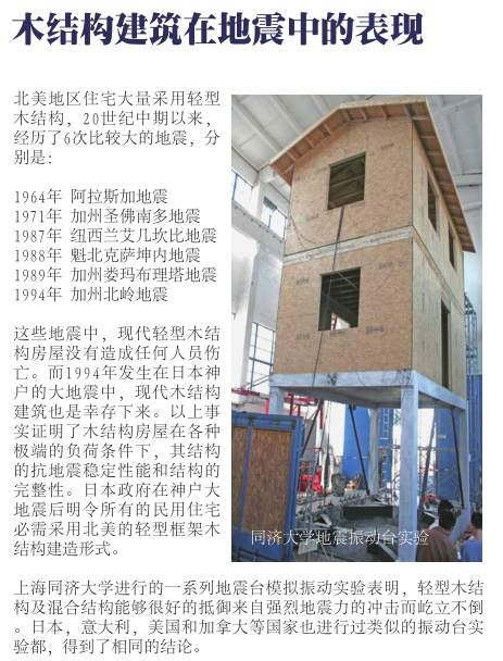 现代木结构建筑抗震性能及灾后应用简介-木结构建筑在地震中的表现