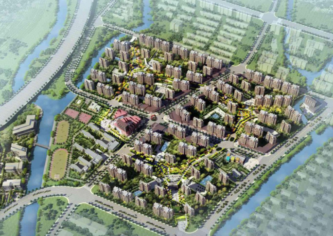600米桥图纸资料下载-[上海]绿地·江桥新城规划方案设计文本