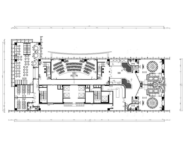 万骏总部室内工装设计施工图-二十层强弱电插座布置图