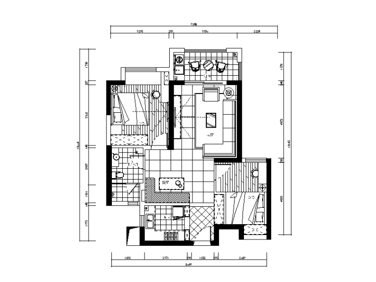 现代儿童房3d模型资料下载-现代风格缤纷色彩样板房设计CAD施工图（含效果图、3D模型）