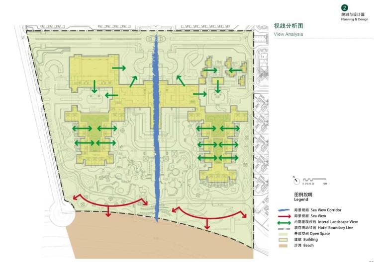 [海南]喜某高级酒店景观概念设计PDF（75页）-视线分析图