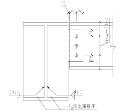 螺栓参数表格资料下载-H型钢次梁铰接计算(按腹板抗剪承载力计算)