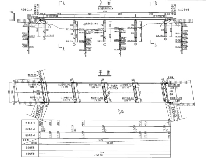 国道施工设计图纸（含桥梁部分共1909页）-桥型布置图