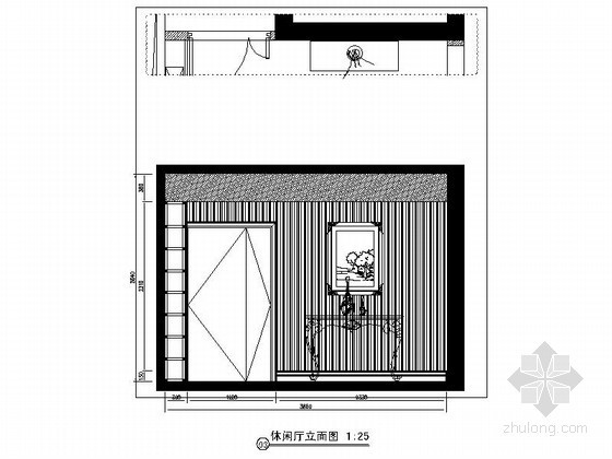 [重庆]某欧式四居室休闲厅立面图- 