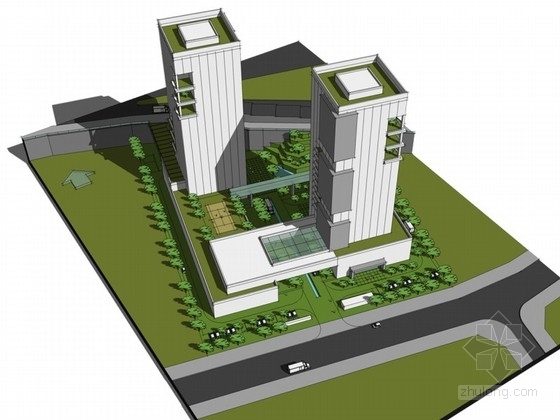 微软欧洲总部办公楼项目资料下载-[重庆]某企业总部办公楼建筑方案文本