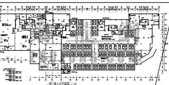 华北标建筑图集地下室资料下载-某人防地下室（建筑）