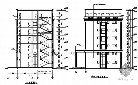 某六层欧式办公楼建筑扩初图-2