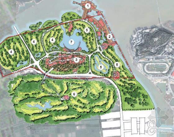 桂林园博园总体规划资料下载-[珠海]某岛总体规划