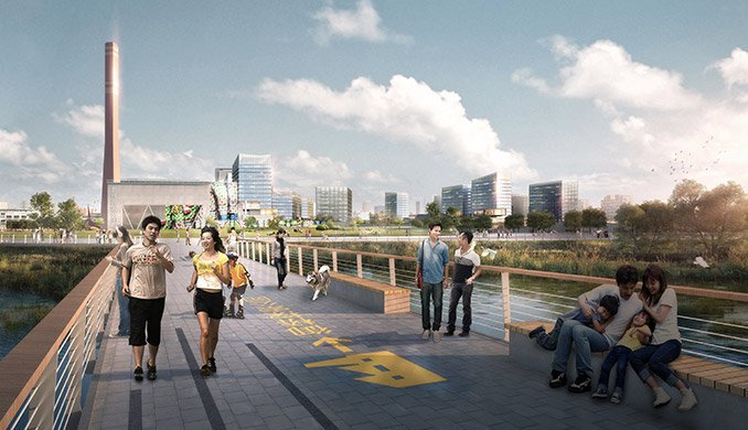 上海青浦步行桥资料下载-上海玉桥科技区的改造