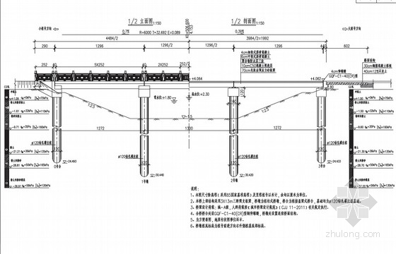 [江苏]三跨简支梁桥施工图设计165张-桥型布置图 