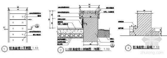 标准平立剖资料下载-标准座墙详图