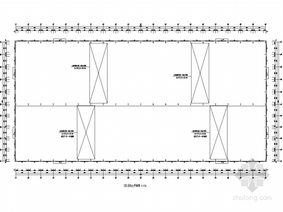 75吨吊车厂房结构施工图（含建筑图）-10.50m平面图
