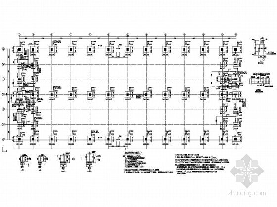 配件仓库资料下载-[吉林]轻型门式刚架结构汽车零配件厂房结构图