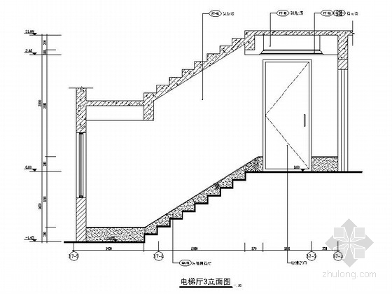 [佛山]某精品住宅小区标准层电梯间装修图- 