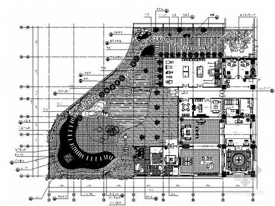屋顶花园水景的做法资料下载-[重庆]交易中心屋顶花园设计施工图