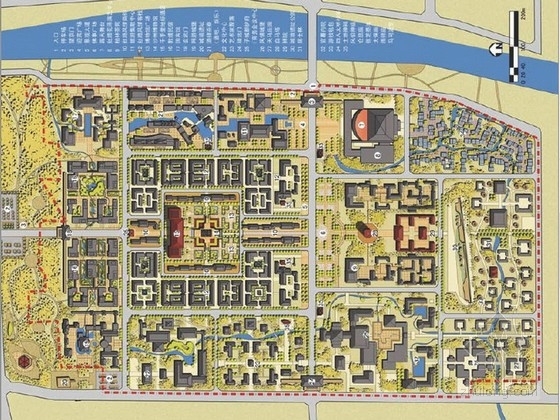 古城规划图资料下载-[敦煌]历史文化古城规划设计方案
