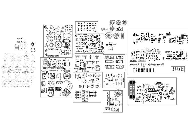 CAD室内设计及施工图常用图块-综合装修cad图库
