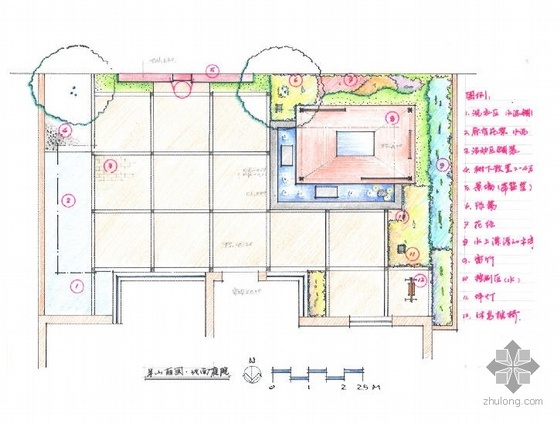 别墅入户花园资料下载-小区住户花园景观设计方案