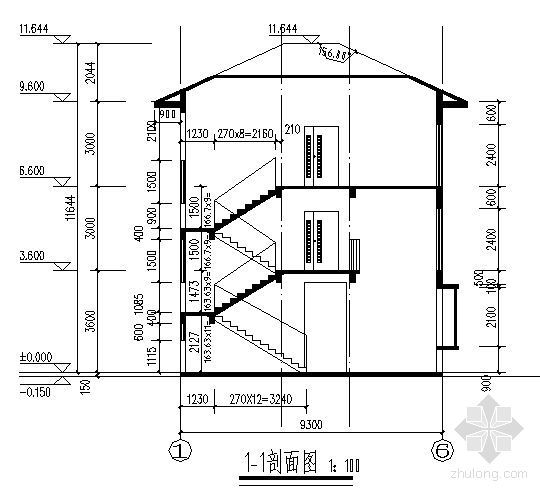 某三层小户型独立别墅建筑方案图-2