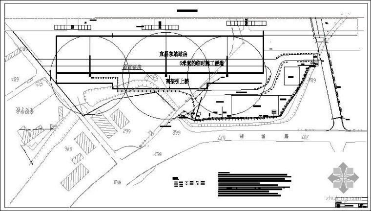 项目部生活区平面布置资料下载-湖北某车站站房项目生活区平面布置图