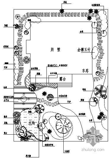 农村别墅设计图纸平面图资料下载-李氏别墅环境景观设计方案平面图