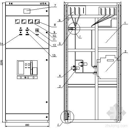 现代经济型住宅设计资料下载-MNS经济型进线柜总装图