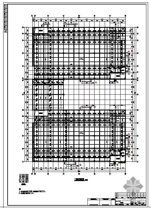 二层框架厂房结构图资料下载-杭州某现浇混凝土框架厂房结构图