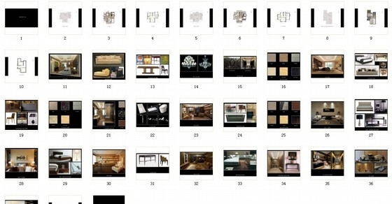 [北京]名师设计现代双层别墅样板房方案图-资料图纸总缩略图 