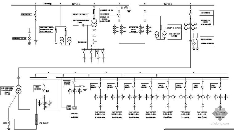 水库消力池配筋图资料下载-某水库泵站电气主接线图
