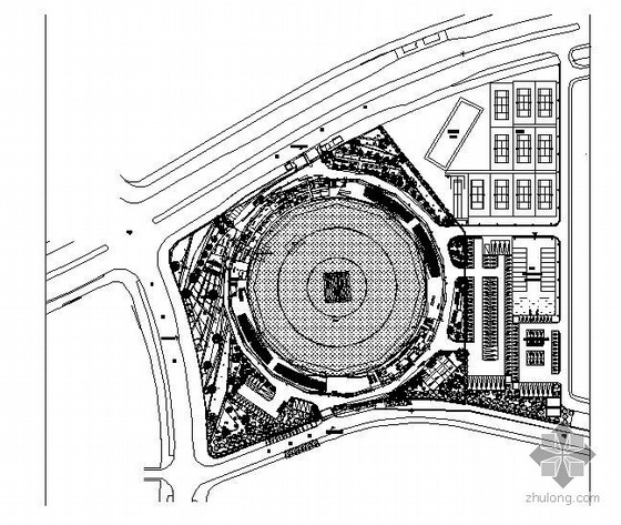 绿地城施工图资料下载-广州大学城比赛场景观施工图