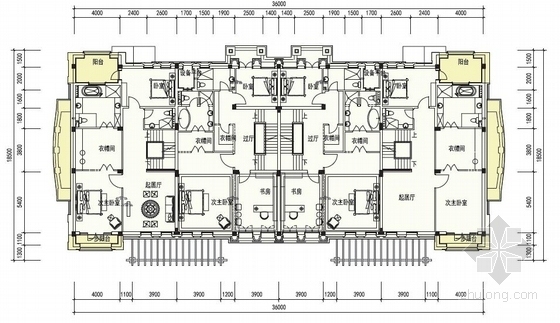 [青岛]欧式风格高档别墅区建筑设计方案文本（含四套方案）-欧式风格高档别墅区建筑平面图