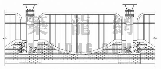 围墙栏杆cad图资料下载-围墙栏杆施工图