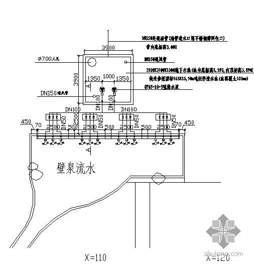 流水壁图纸资料下载-壁泉施工详图