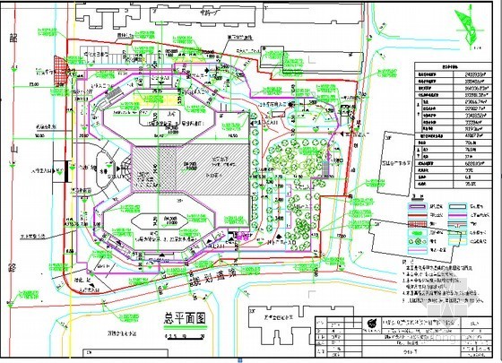 [湖南]框架剪力墙结构商业楼施工组织设计(135页)-总平面图 