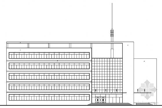 多层办公楼扩初图资料下载-[柞水]某五层办公楼建筑扩初图