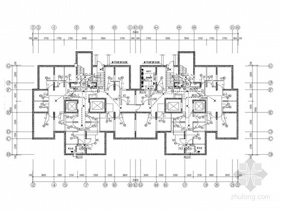 八层楼电气图纸资料下载-[河北]十八层小区住宅楼全套电气施工图纸