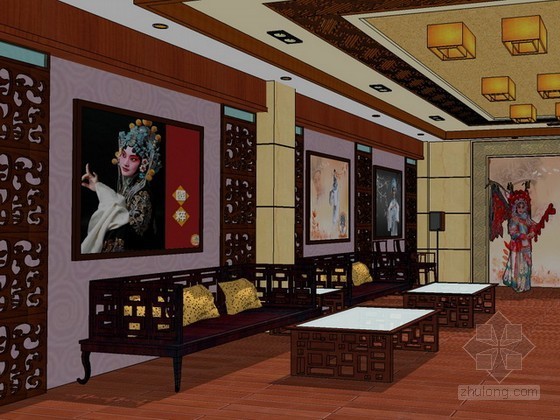 情景戏剧空间设计资料下载-戏剧欣赏室sketchup模型下载