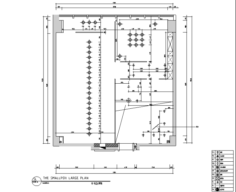 [新疆]300㎡东方极简中式风办公空间设计施工图（附效果图）-天花大样图