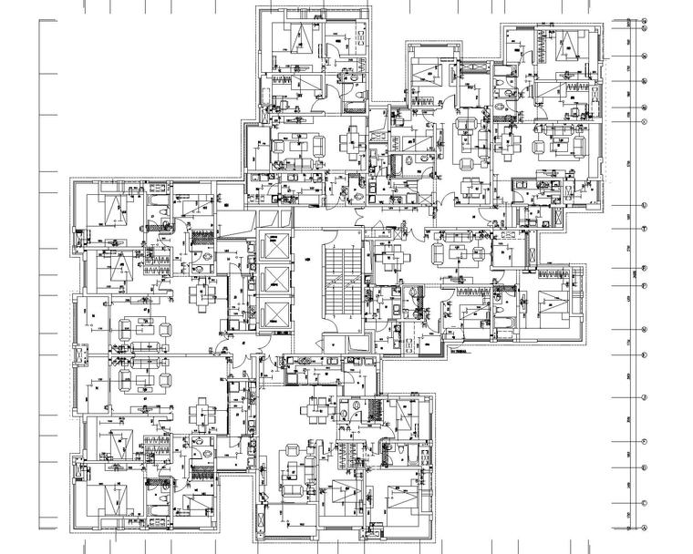 悠山郡施工图（含强电与弱电，节能备案，计算书）-4～33层电气设备布置平面图