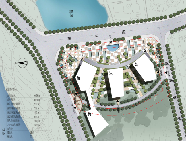 [江西]五套城乡规划展览馆及办公建筑设计方案文本-总平面图